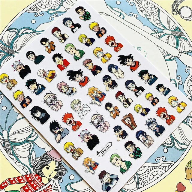 TSC-212 TSC-213 Cartoon anime character 3D Back glue Nail Art Stickers Decals Sliders Nail ornament decoration TSC-111 N