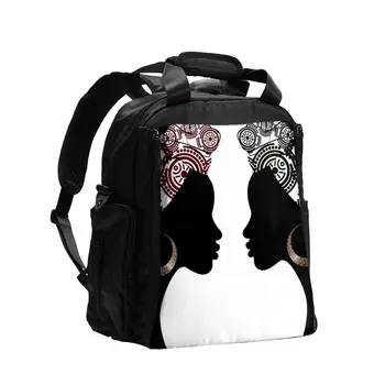 

Diaper Bag African Traditional Headtie Scarf Turban Backpack Baby Large Capacity Diaper Bag Mummy Travel Bag