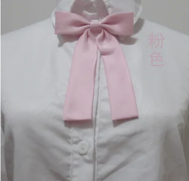 Kesebi школьная форма для студентов, базовый галстук-бабочка для женщин, однотонная японская форма, галстуки-бабочки, Повседневные Классические Галстуки для девочек - Цвет: pink