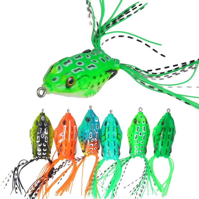 

1PC 14cm 6g Frog Soft Lure Top Water Wobblers Minnow Crankbaits for Fly Fishing Artificial Insect Soft Frog Shape Jig Lures Bait