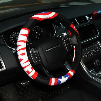 

Car Steering-Wheel Covers Plush Auto Steering Wheel Cover Super Hero Comfortable Anti-Slip Steering-Wheel Case Car Accessories