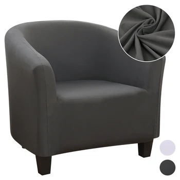 

Solid Color Tub Sofa Cover Elastic Sofa Armchair Seat Cover Sofa Chair Seat Protector Milk Silk Slipcover Washable Furniture
