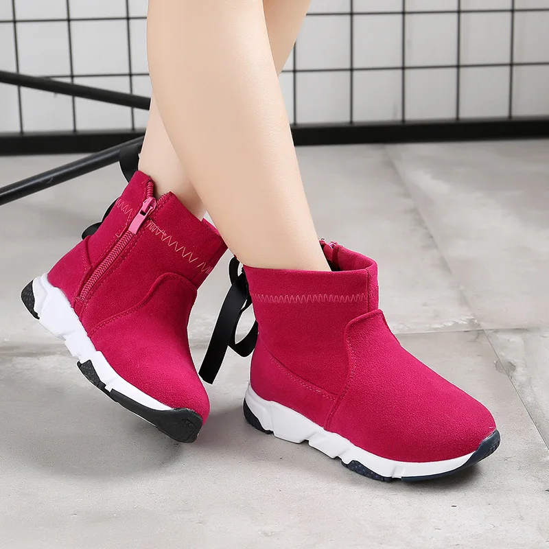 

Girls shoes Boots For Children 2019 new style Kids snow boot winter warm antiskid outsole size 27 to 37 boots hot