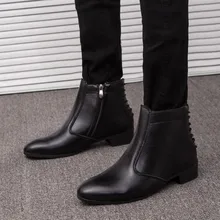 Eillysevens/мужские модные ботинки с острым носком и высоким берцем; повседневные ботинки в английском стиле; военные ботинки; непромокаемые ботинки; большие размеры;# q45