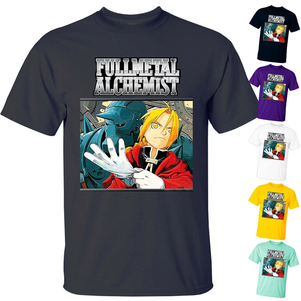 Fullmetal Alchemist V1 Edward Elric Comic Book T Shirt Black All Sizes S-3Xl Big Tall Tee |