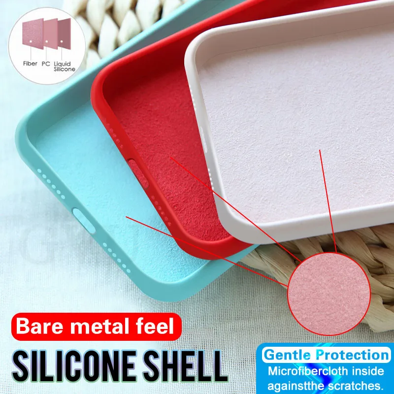 

Luxury Original Silicone Phone Cases On For iphone X XR XS 6 6S 8 7 Plus 11 Pro Max Case Cover Protection No Logo Back Cover