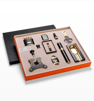 

Cigar ashtray cigar cutter lighter cigar cutter cigar drill cigar holder cigar holder cigarette holder cigar tube set of ten