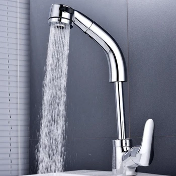 

Bathroom Basin Faucet with Pull Down Sprayer Single Handle Mixer Tap Hot and Cold Water Faucet Kitchen Telescopic Lifting Faucet