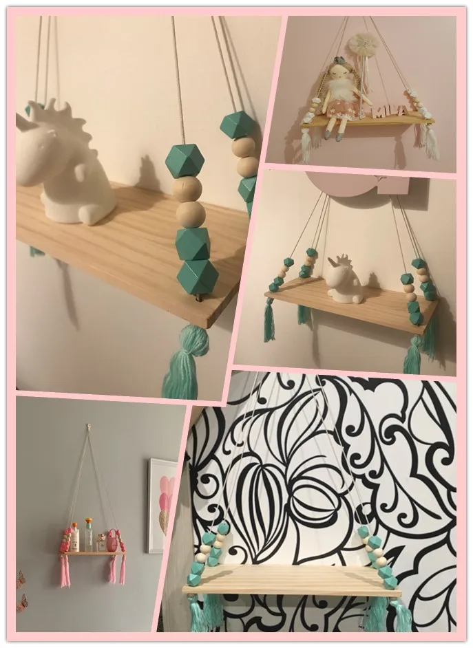 INS скандинавские настенные полки Настенный декор стеллаж для хранения