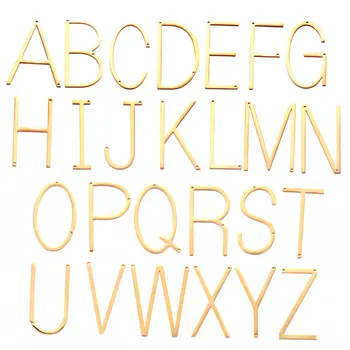 

5pcs per Initials Big Size Alphabet Charm for Necklace Pendant Gold Color Stainless Steel 26 Alphabet Letters DIY Accessories