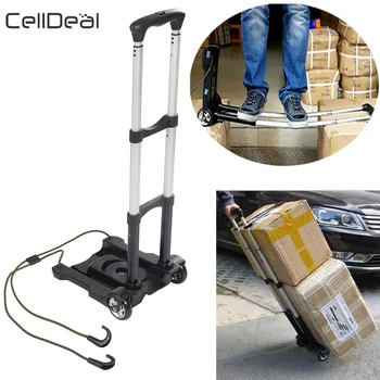 

35kg Heavy Duty Foldable Hand Sack Wheel Trolley Folding Truck Barrow Cart Travel Luggage Shopping Cart Portable Home Use