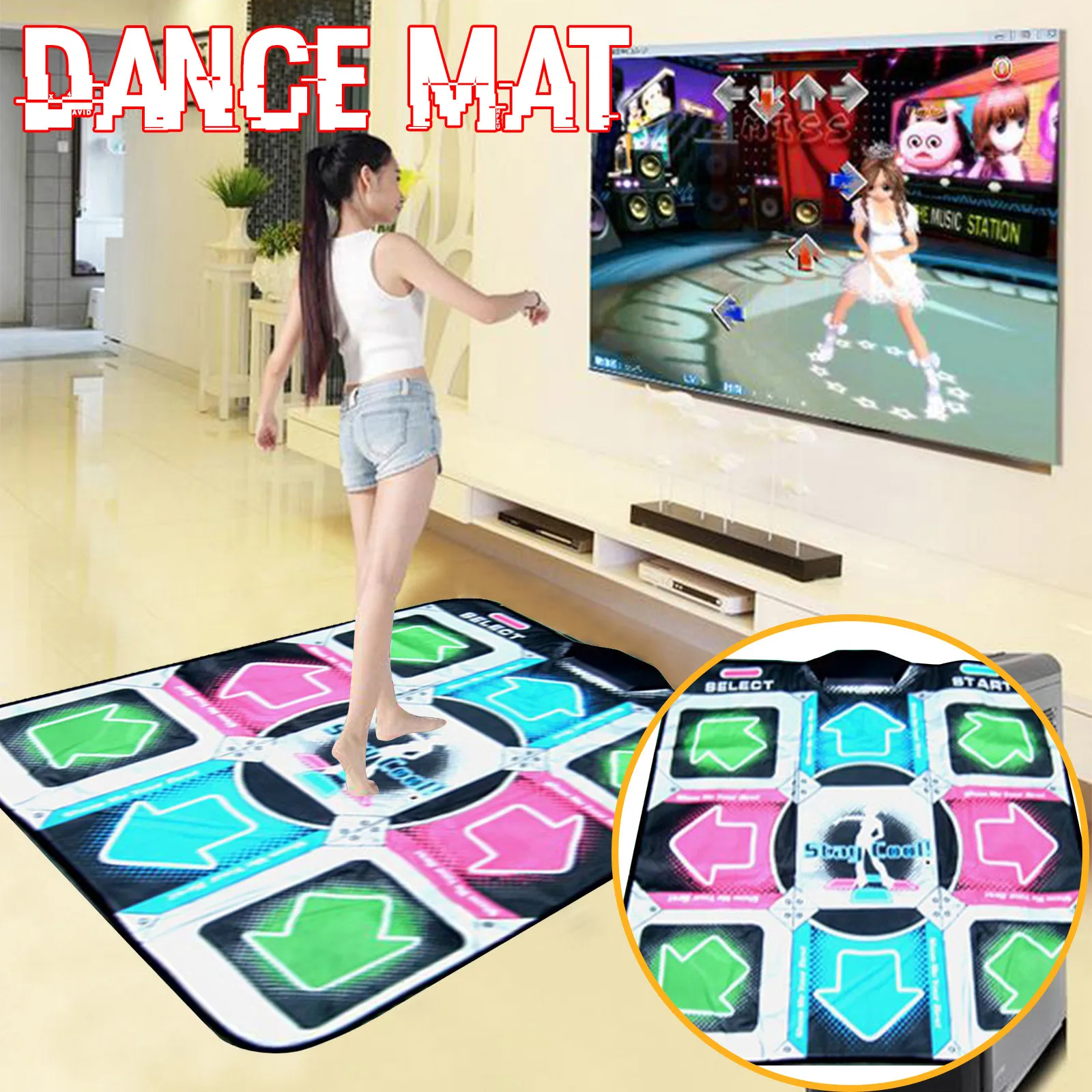 Single User Video Arcade Dance Gaming Mats Non-slip Dancing Step Dance Mat Pads To Pc Usb Dancing Mat Sense Game #g3