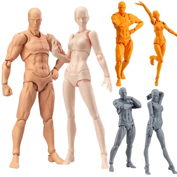 Artista Arte Pittura Anime Figura Schizzo Disegna Maschio Femmina Corpo Mobile Chan Joint Action Figure Giocattolo Modello Disegna Manichino