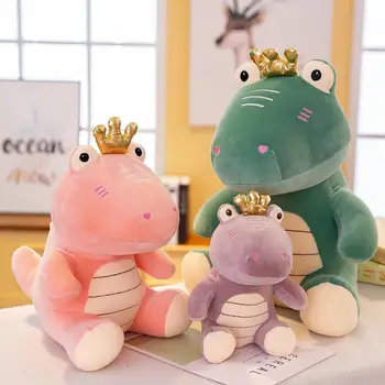 

New Free Drop Shipping 1Pc Cartoon Crown Crocodile Doll Plush Stuffed Pillow Kids Sleep Appease Plush toys gift for children