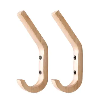 

MH003 Oak Wood Creative Bathroom Hook Rack Wall Mount Multipurpose Clothes Hanger Kitchen Toilet Household Storage Appliances