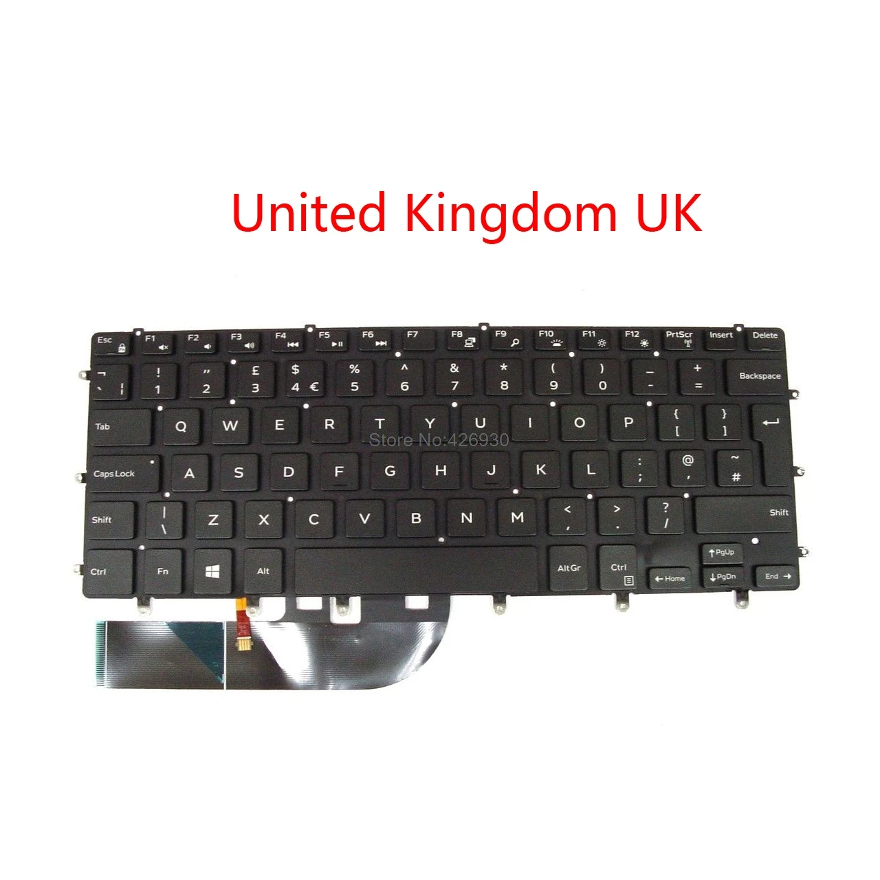 Клавиатура для ноутбука DELL для XPS 15 9550 9560 5510 5520 7568 с подсветкой Великобритания Французский FR Турецкий TR Таиланд TI латинская LA - Цвет: United Kingdom UK