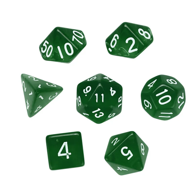7Pcs game dnd dice sets polyhedron D20 acrylic dice entertainment happy freaky dice dados poliedricos dados de rpg 30A20 (6)