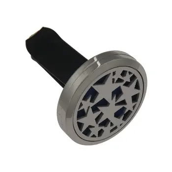 

New Silver Color 316L Stainless Steel Car Clip Perfume Aromatherapy Essential Oil Diffuser Locket :Stars