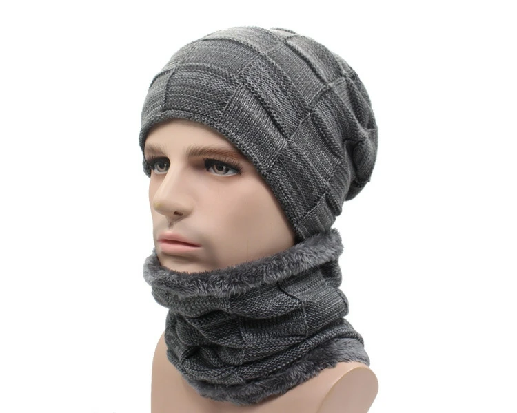 Sıcak yün kalın kış şapkaları erkekler kadınlar için bere şapka Skullies Beanies erkek eşarp örme şapka kap erkek artı Gorras kaput_voghion.com