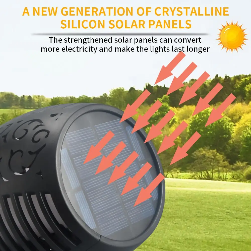 

Solar Lawn Lamp Light Sensor Home Waterproof Landscape Lights Lawn Light 33LED Flickering Garden