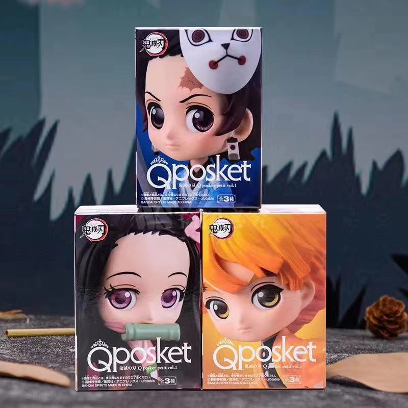 Qposket аниме Demon Slayer: Kimetsu no Yaiba милые фигурки коллекционные модели игрушки - Цвет: with retail box