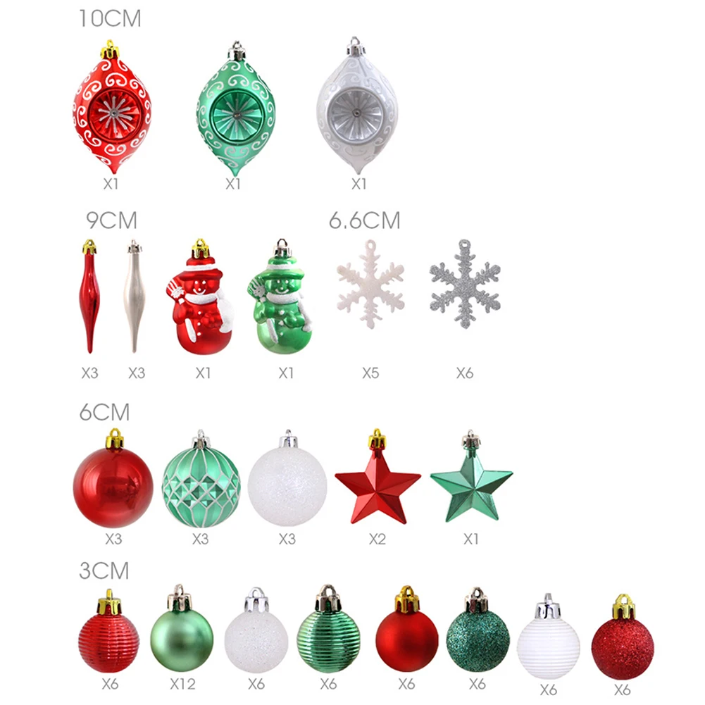 90 шт./компл. Рождественский шар подарок Baubles подвесной кулон Рождественская елка украшения для домашнего праздника висячая сумка для хранения Рождественский подарок