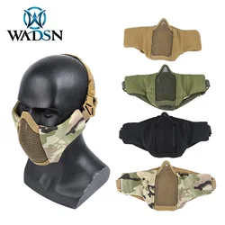 WADSN Tactical Military Face Mask Breathable Low-carbon Steel Mesh Protective Shooting Paintball Mask Army Half Face Mask