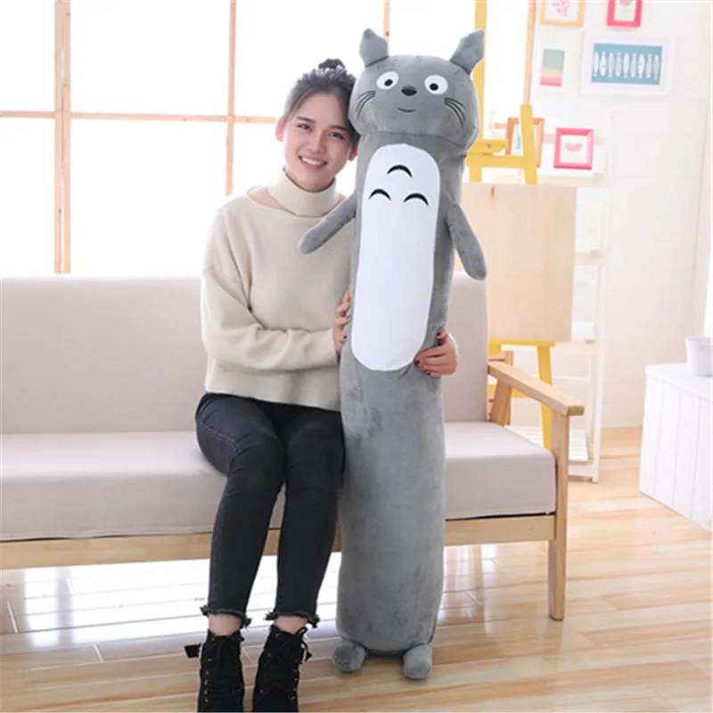 Explosion style removable plush toy long pillow cartoon anime pillow Pikachu Totoro brown bear cylindrical pillow sofa cushion
