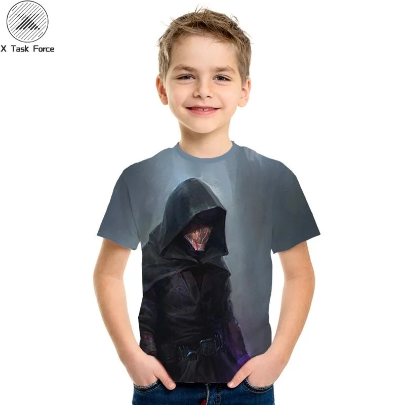 

Star Wars 3D Print Cool Kids Men/Girls Tops Short Sleeve T-Shirt Jedi Knight Print Children's Fashion T-Shirt Hip Hop Drop Ship