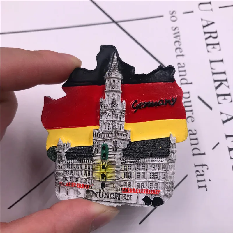 Refrigerator Sticker Tourist Souvenir Magnetic Refrigerator Magnet Color Thai Korea France Germany Vienna England Spain Portugal magnetic fridge magnets magnetic sticker magnetic fridge stickers
