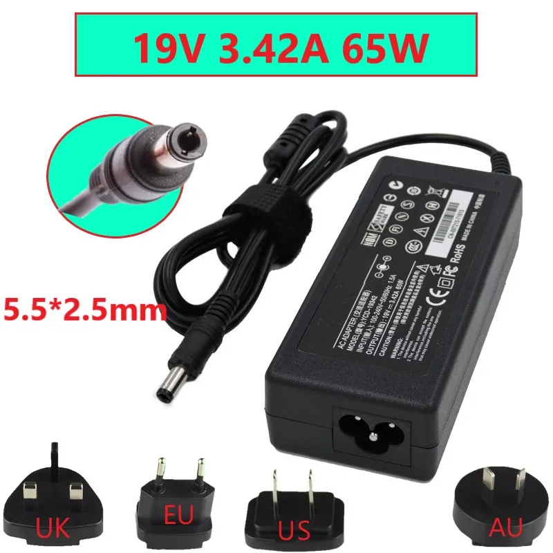 

19V 3.42A 5.5 X 2.5mm 65W N101 AC Laptop Adapter Charger For Acer/Toshiba/Asus/Lenovo SADP-65KB A43E CX200 Power Supply