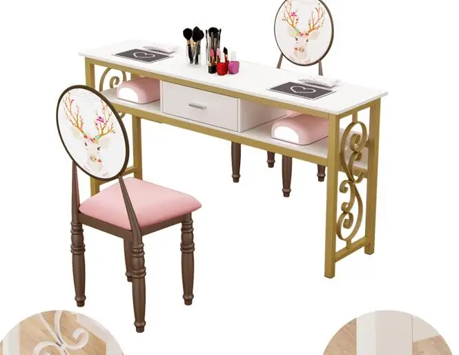 Nail table and Chair Set Nail table single person small special treatment economic chair and stool combination
