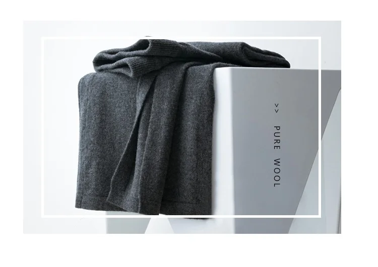 VOGGIN Wool women culottes Wide-leg pants women Merino worsted Knitted wear Loose solid color High Quality Fashion 2020 Autumn