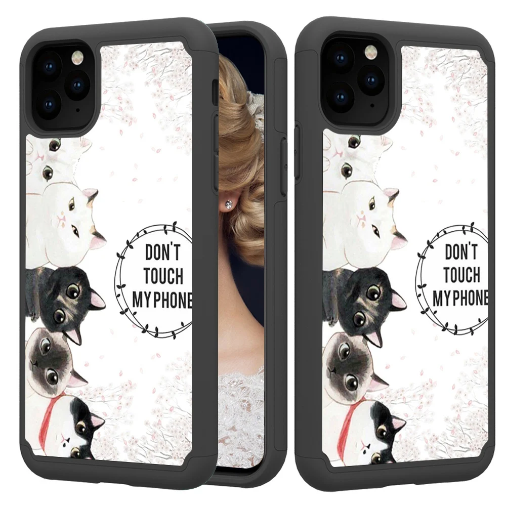 5 шт./лот 3D цветок Броня чехол для телефона для iphone 11 Pro Max чехол Гибридный Силиконовый ТПУ Жесткий PC задняя крышка для iphone 11 Pro Coque