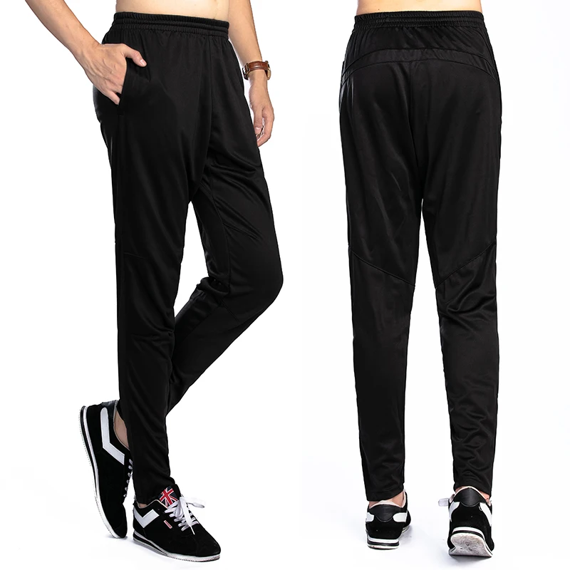 Running Pants Soccer Pants Football Jogging Pants Men Breathable Sport Sweatpants Zip Pocket Training Pants Gym Workout Soccer Running Trousers