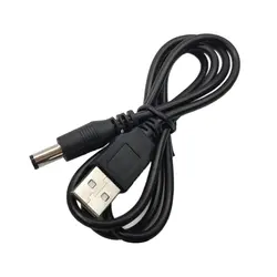 Adaptateur de fil d'alimentation cc USB 5.5*2.1/5.5*2.5, prise pour appareil photo, routeur, bande Led, ligne de câble d'éclairage 0.8m 
