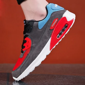 

2020 Mens Casual Shoes Fashion Male Sneakers Air Cushion Breathable Sports Running Shoes PU Mesh Tenis Masculino Adulto Men Shoe