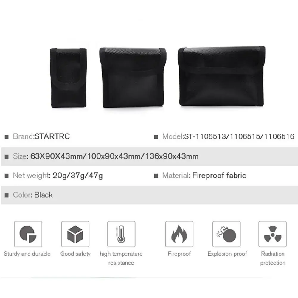 Buy STARTRC DJI Mavic Mini Battery LIPO Safety Bag Fireproof For DJI Mavic Mini Battery Storage Bag Waterproof Battery Bag