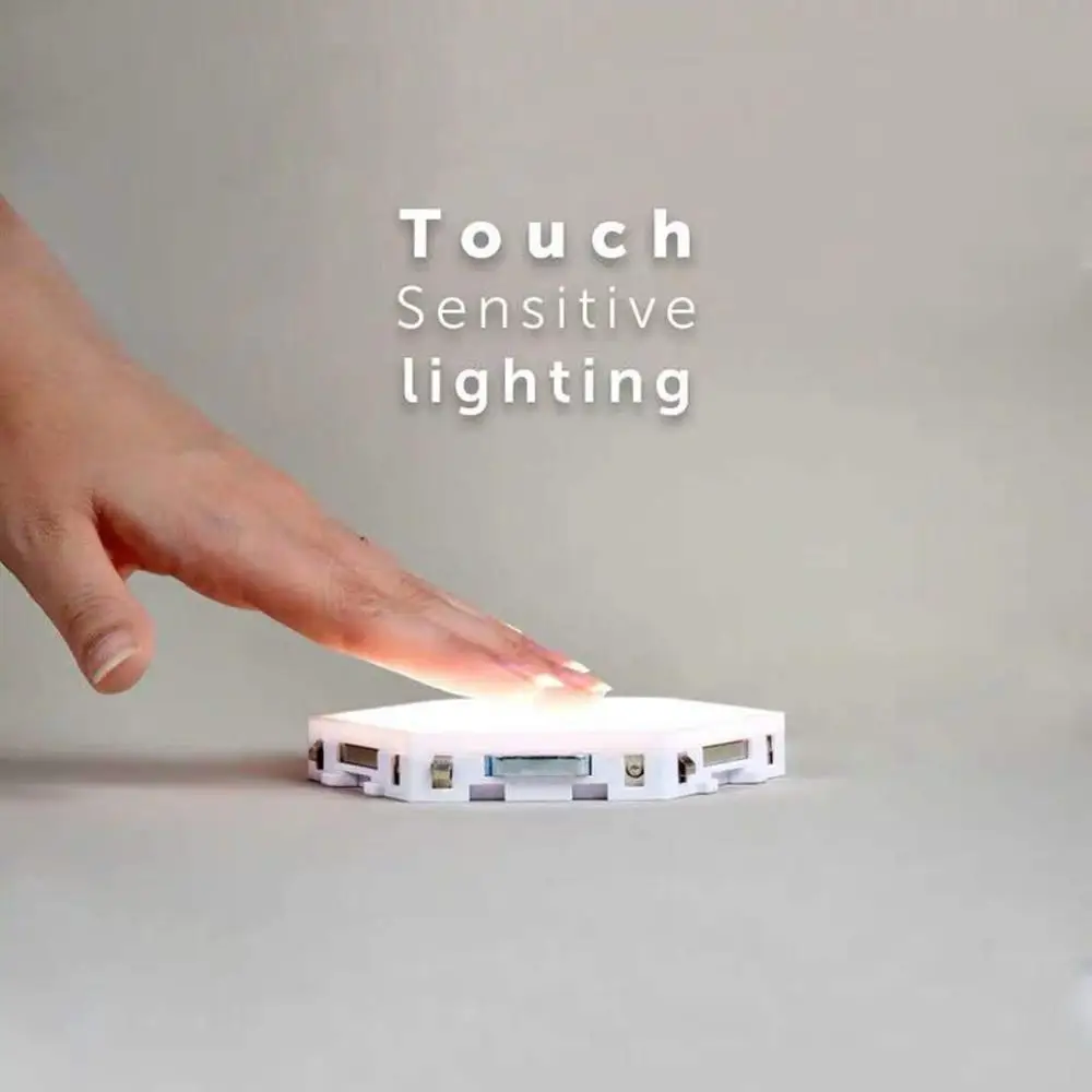 DIY квантовый свет светодиодный сенсорный чувствительный Ночной светильник с датчиком шестиугольные магнитные стильные настенные светильники в сборе Домашнее освещение украшение