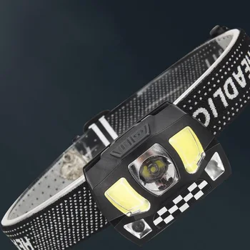 

XANES HL9 800LM COB+X P g Induction Sensor Headlamp 3 Modes USB Charging 45° Rotation Cycling Torch Emergency Lantern Spotlight