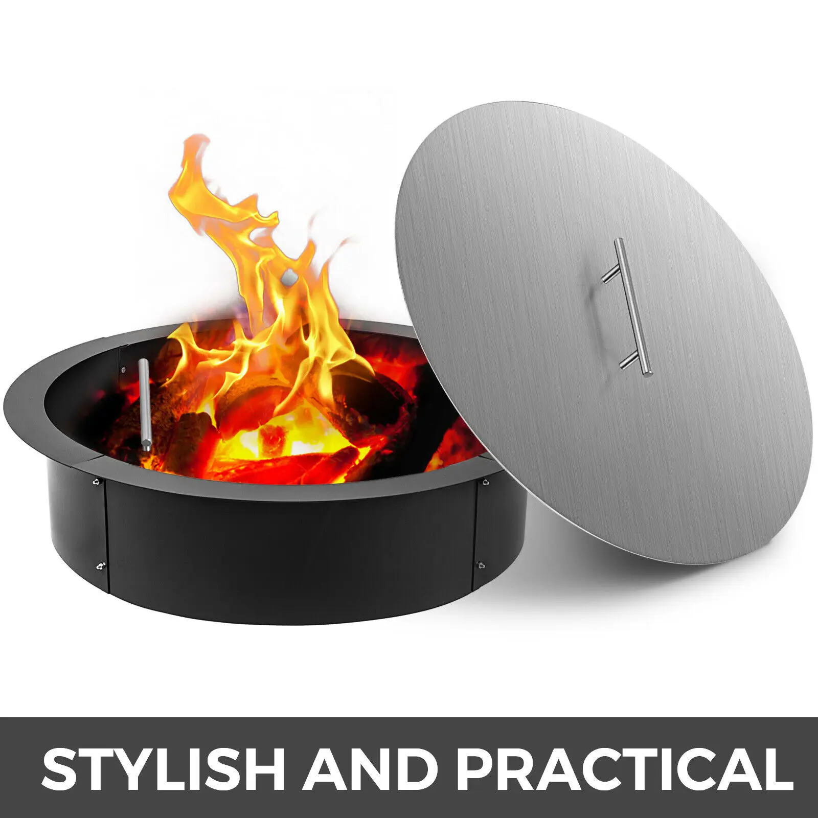 20 Inch Stainless Steel Fire Pit Cover with Handle