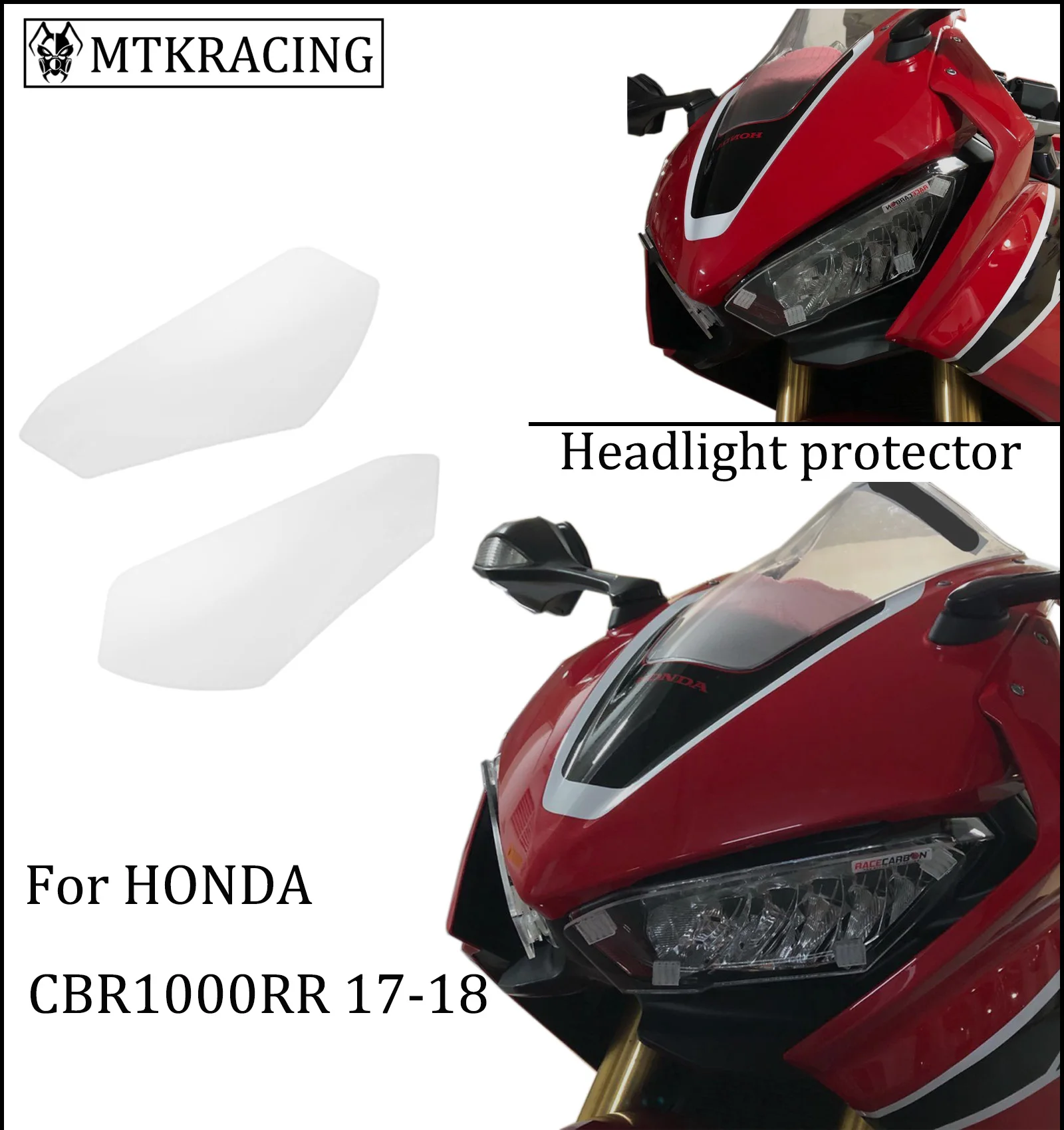 MTKRACING для HONDA CBR1000RR CBR 1000RR CBR1000 RR Защитная крышка фар объектив экрана 2017-2018 |