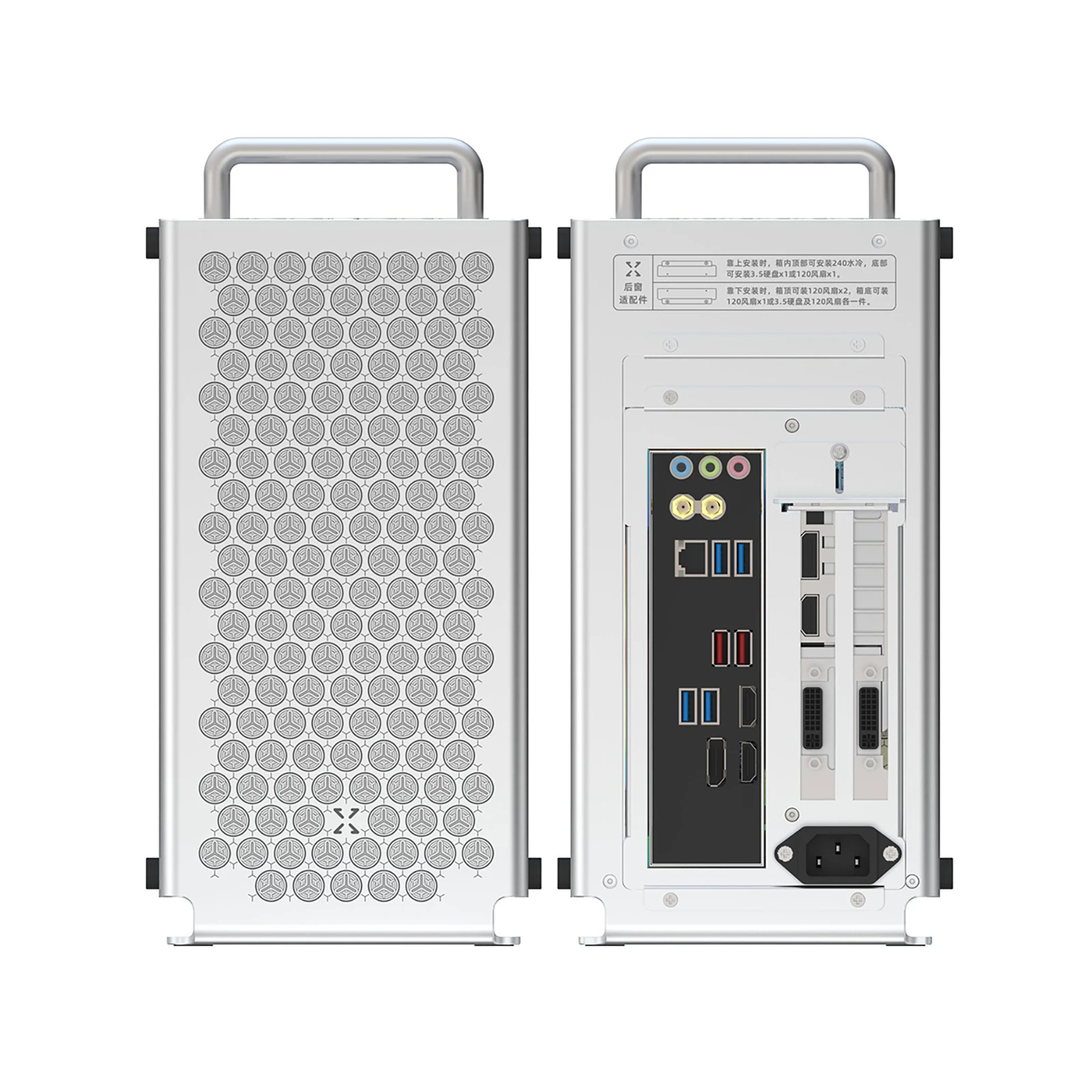 Braveman ZZAW Aluminum Alloy Mini ITX Computer Case Desktop PC