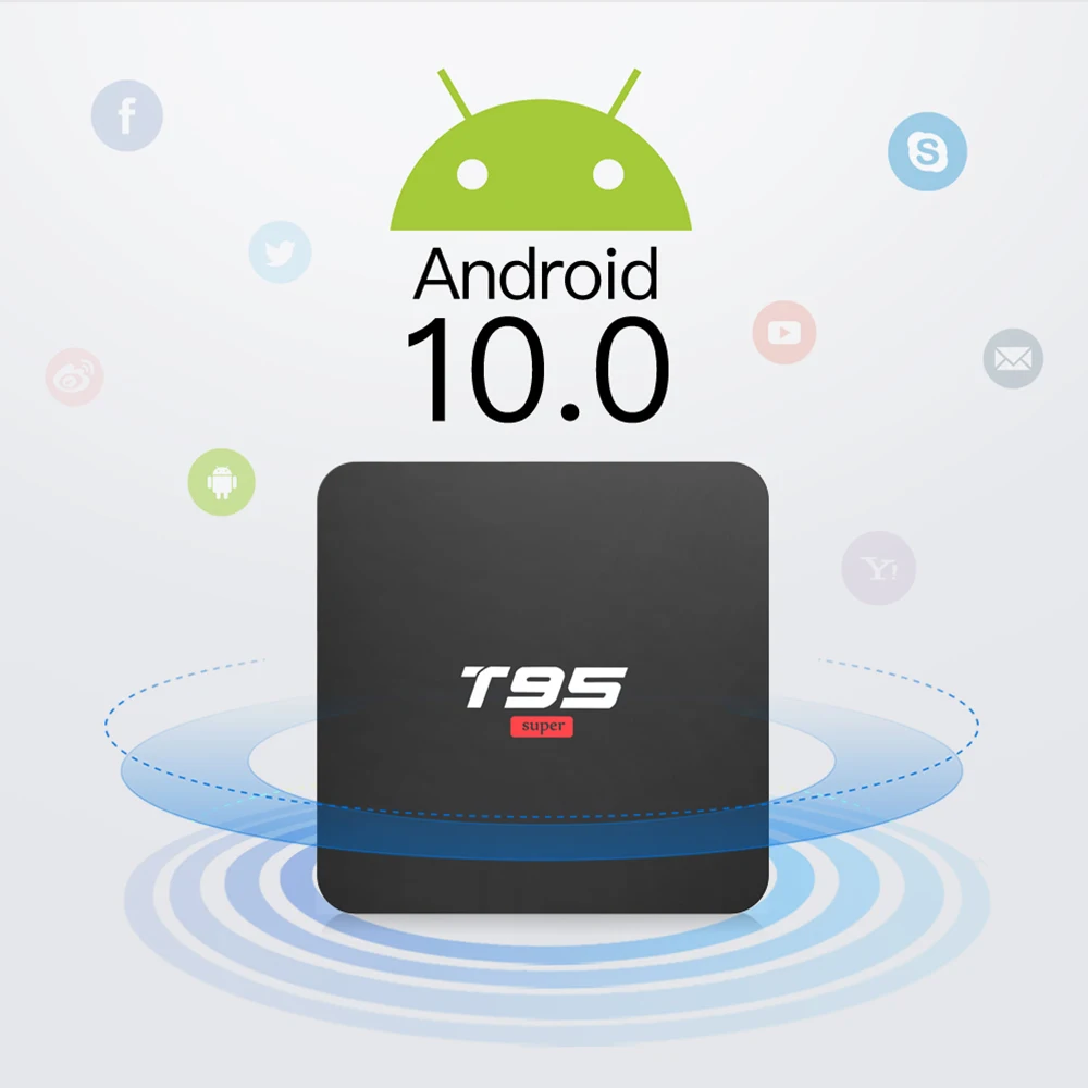 T95 супер Смарт ТВ приставка Android 10,0 Allwinner H3 четырехъядерный Поддержка WiFi 3D 4K H.265 Netflix Youtube медиаплеер телеприставка