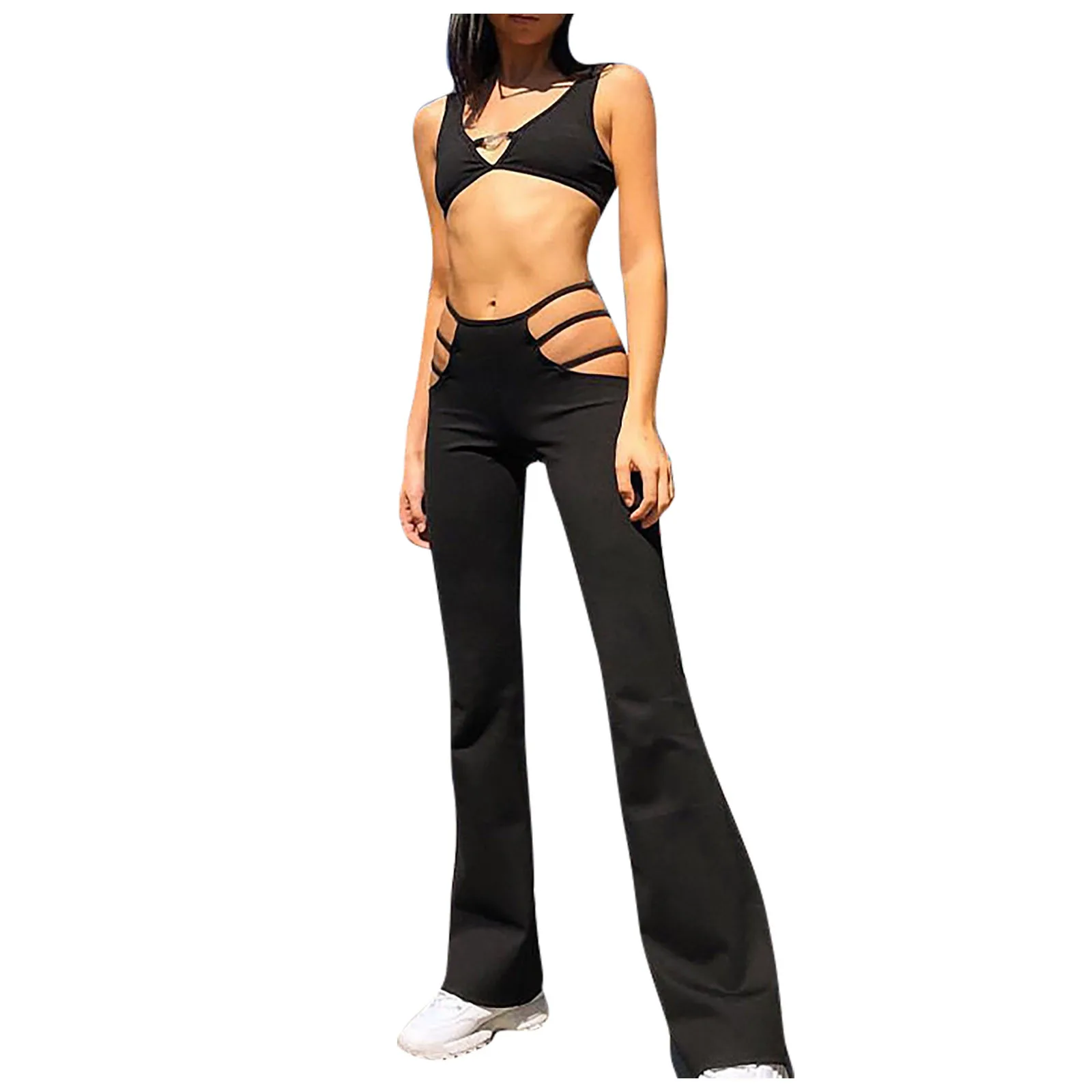 Women's Pants Solid Color Sexy Low 