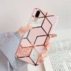 LOVECOM Plating Geometric Marble Phone Case For Huawei P40 Pro P30 P20 Lite Pro Mate 30 20 Lite Glossy Soft IMD Phone Back Cover