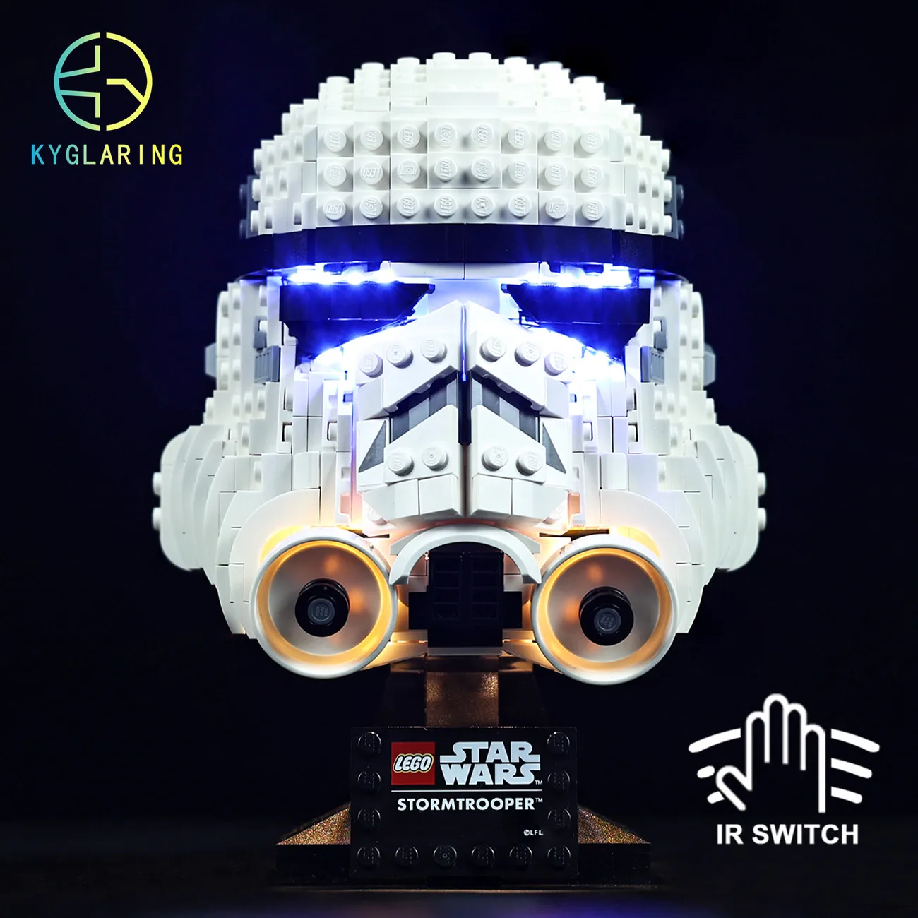 Kyglaring Set Di Illuminazione A Led Giocattoli Fai-Da-Te Per Stormtrooper Helmet 75276 Blocks Building