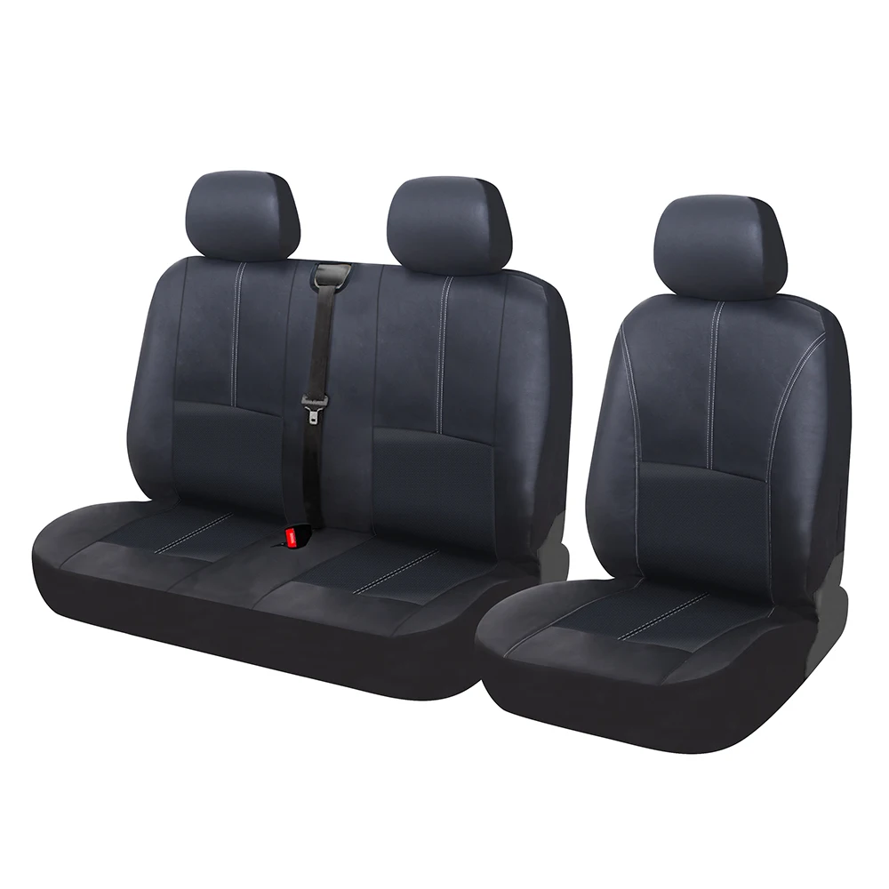 1+2 Seat Covers PU Leather Seat Cover Transporter Ford transit Van Truck Lorry Renault Peugeot Opel Vivar