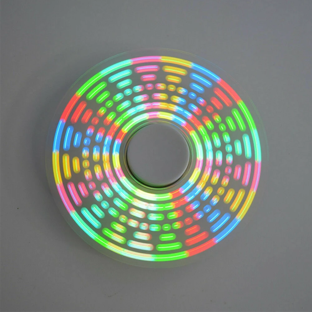 RGB прочный интересный SMD Обучающий набор светодиодный вращающийся акриловый POV DIY небольшой ручной Спиннер круглый треугольник ручной