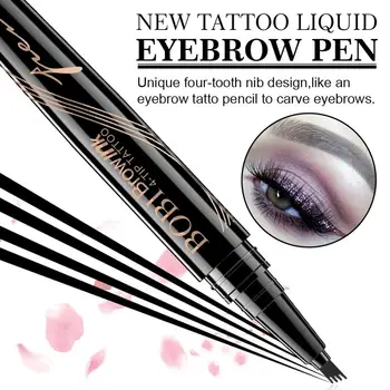 

2020 Waterproof Natural Eyebrow Pen Four-claw Eye Brow Tint Fork Tip Eyebrow Tattoo Pencil Long Lasting Easy to use Cosmetics